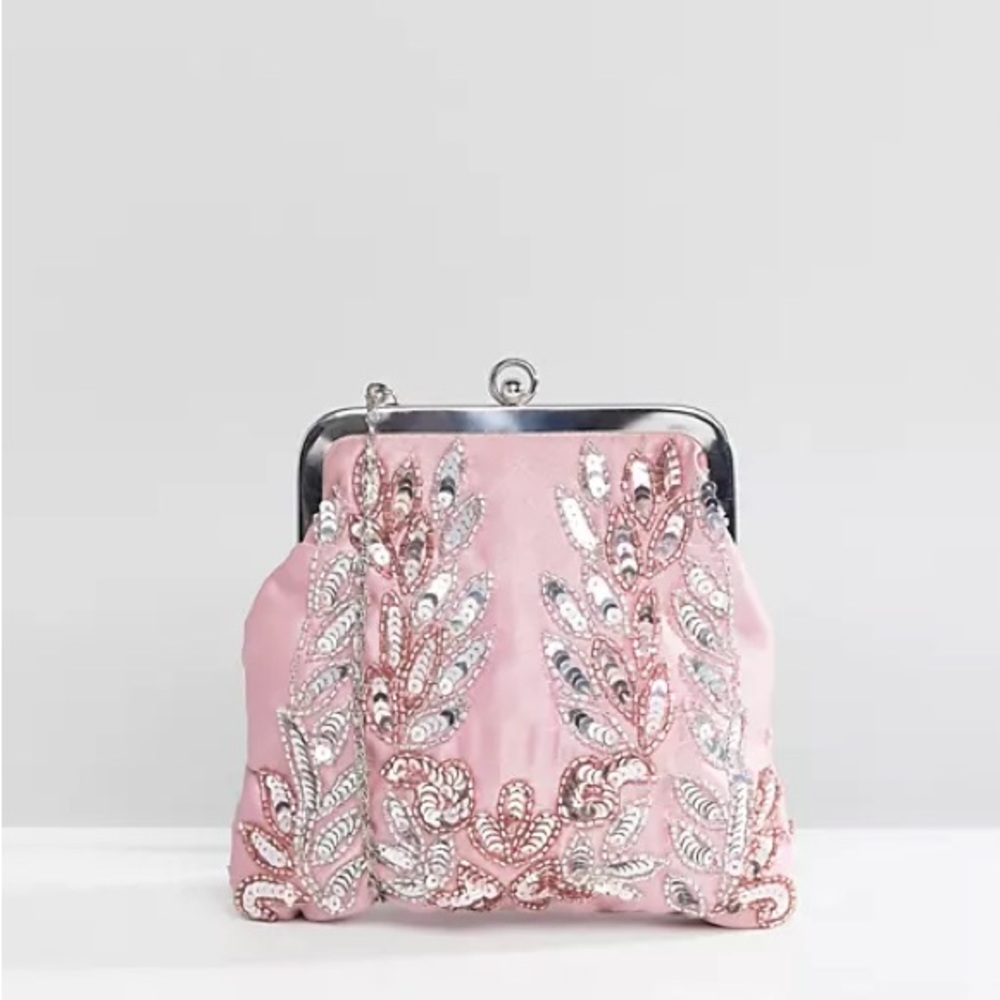 Pink sequined purse
